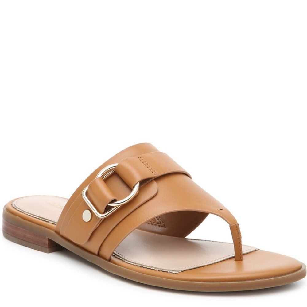 Essex Lane Haivee Leather Slip On Slide Sandal Women's Size 9 Resortwear Cruise